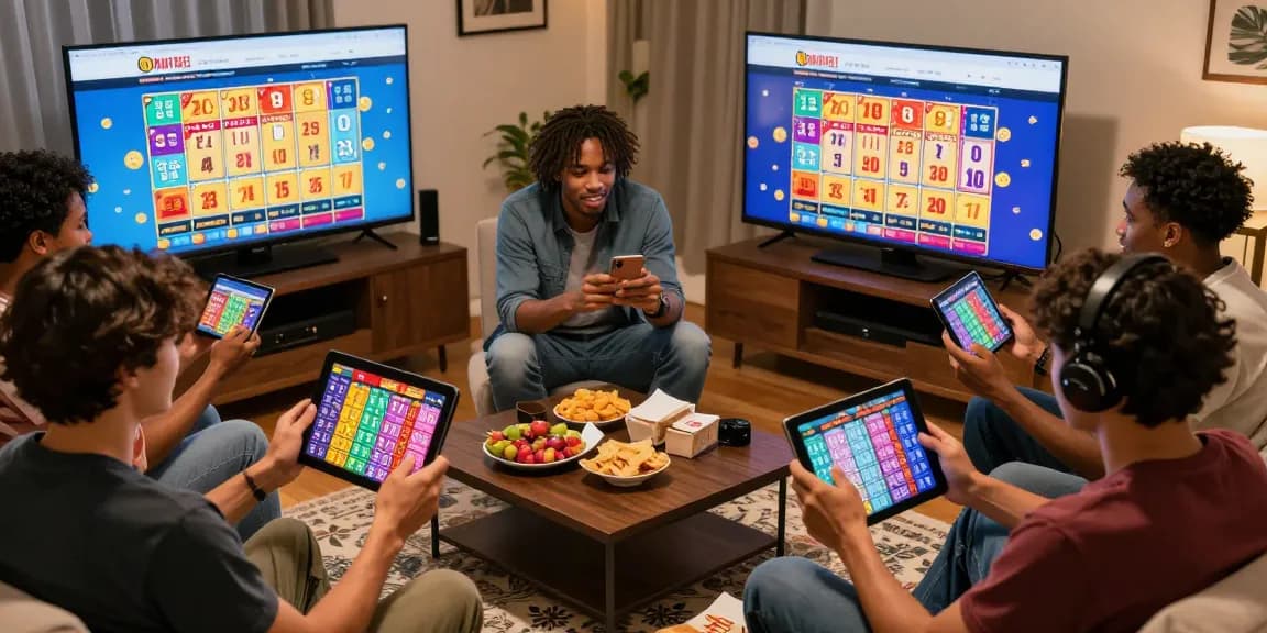 Pengguna RAJATOGEL menikmati bermain togel online dalam suasana yang seru dan nyaman di ruang tamu.