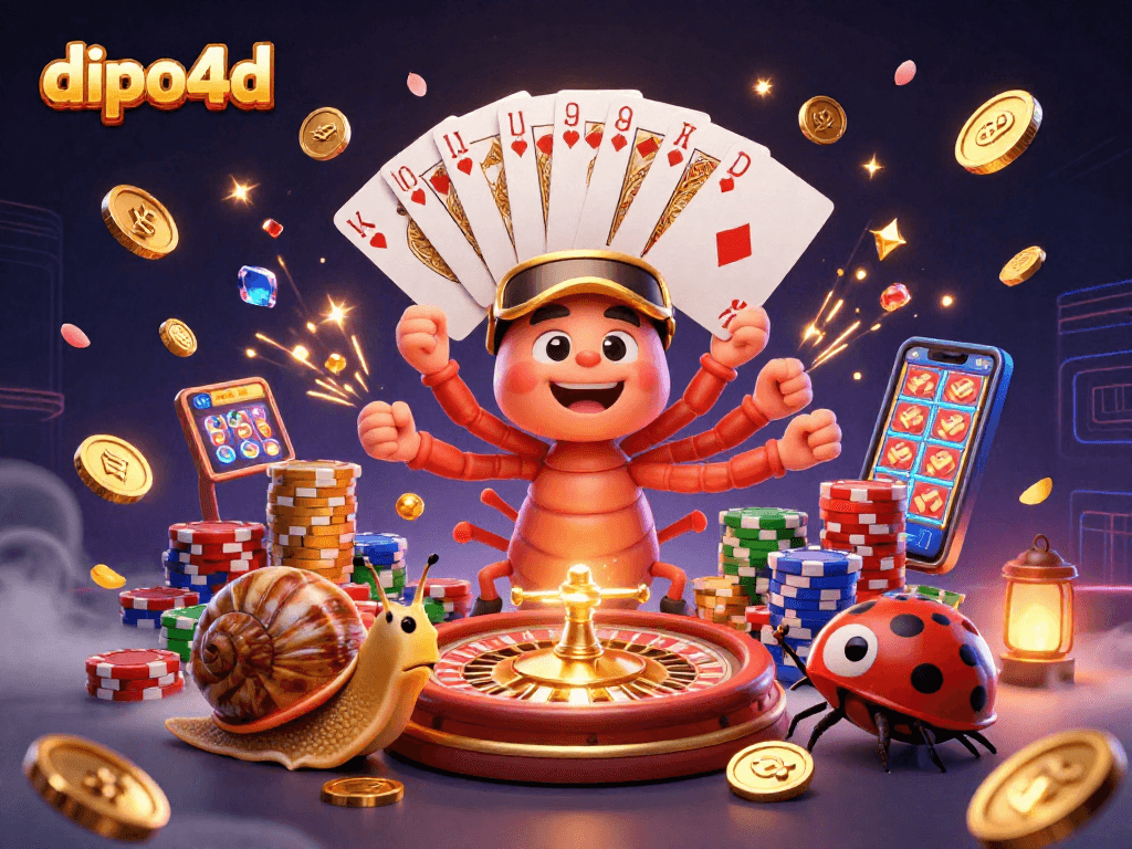Engage with dipo4d in an exhilarating gaming experience featuring colorful characters and vibrant casino elements.