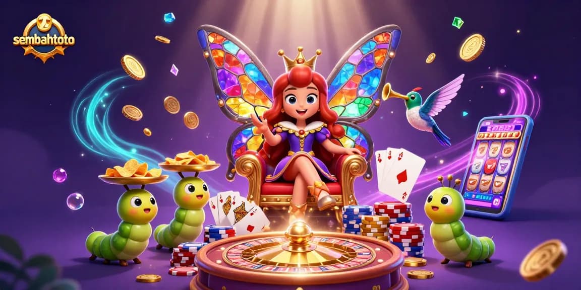 Engage in gaming excitement at sembahtoto with vibrant 3D casino visuals and lively characters.