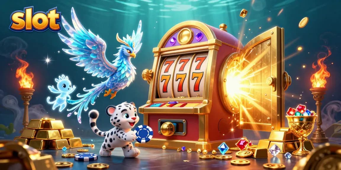 Engage with the thrilling slot action surrounded by glowing treasures, lucky charms, and mythical creatures.