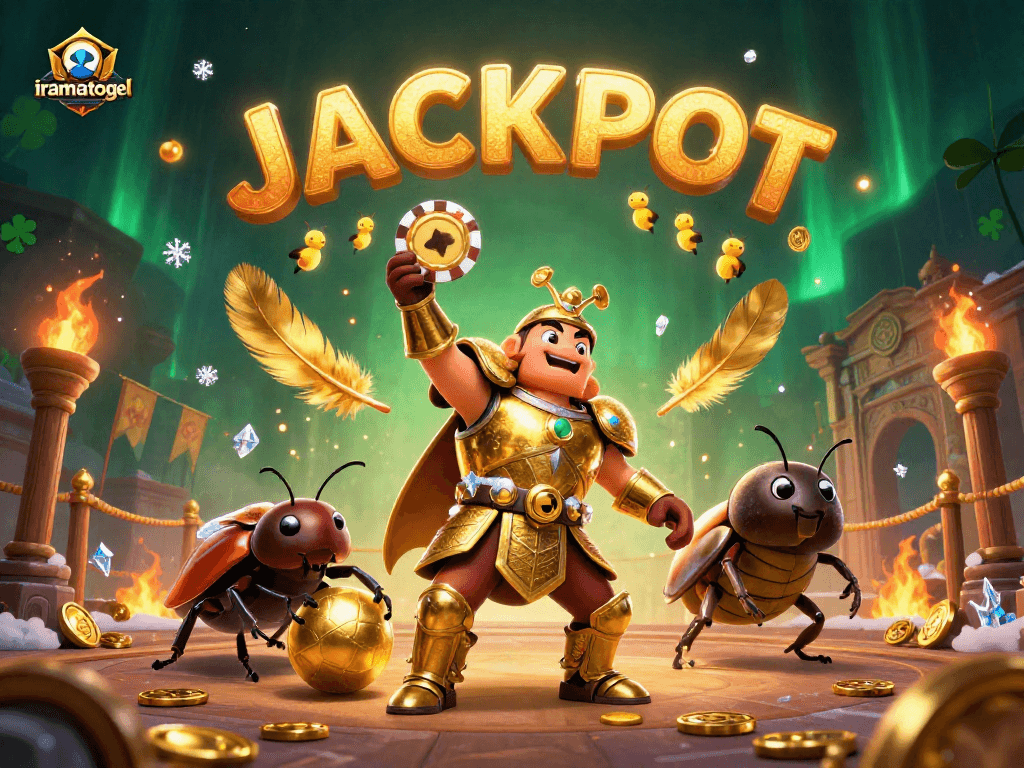 Menangkan iramatogel dengan ilustrasi 3D menarik tentang jackpot dan keberuntungan dalam perjudian.