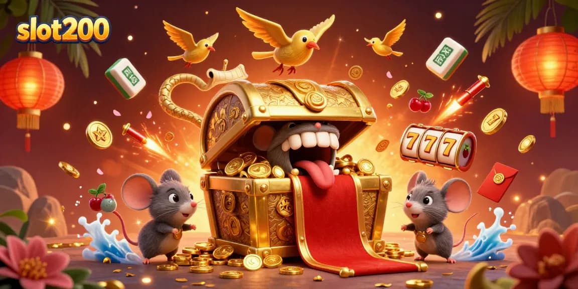 Slot200 menarik perhatian pemain dengan harta karun dan simbol slot bertaburan untuk pengalaman judi yang seru.