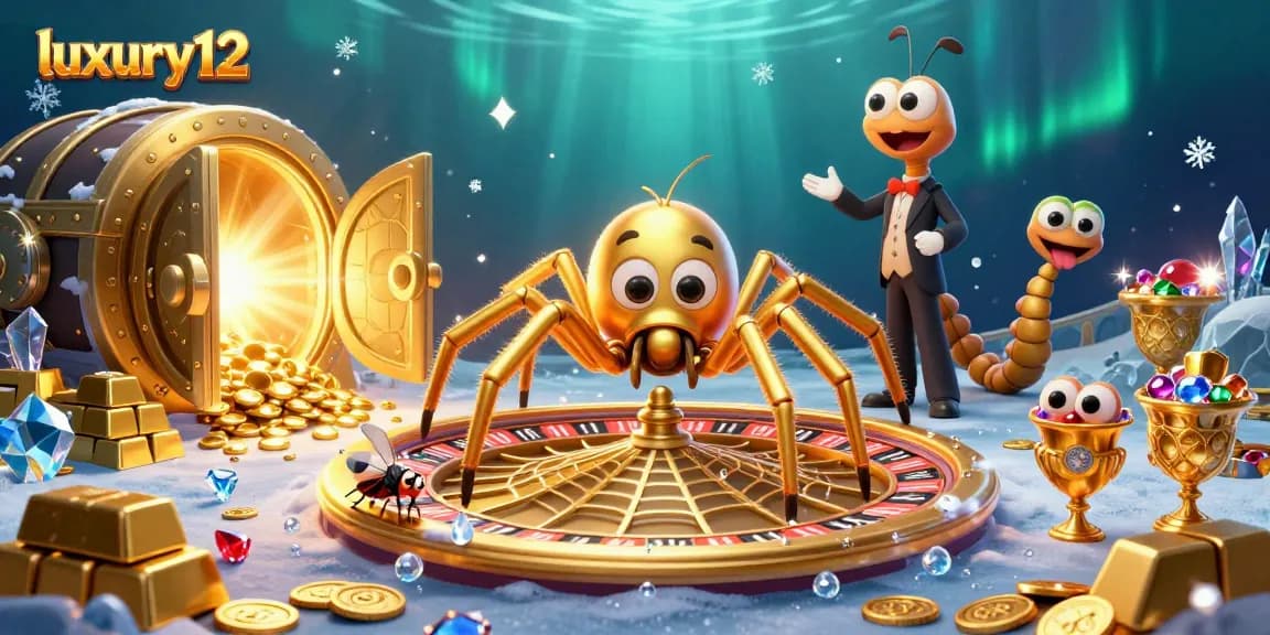 Betting with luxury12 at a casino-themed illustration featuring dynamic characters and elements.