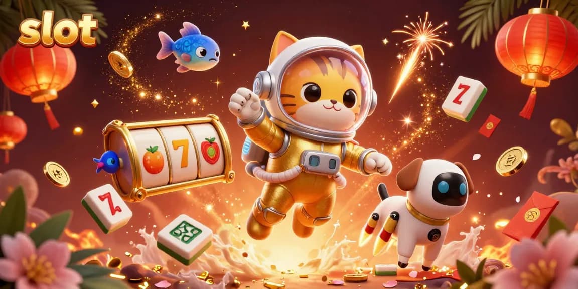 Spin the slot with vibrant characters and dazzling elements in a casino-themed cosmic scene.