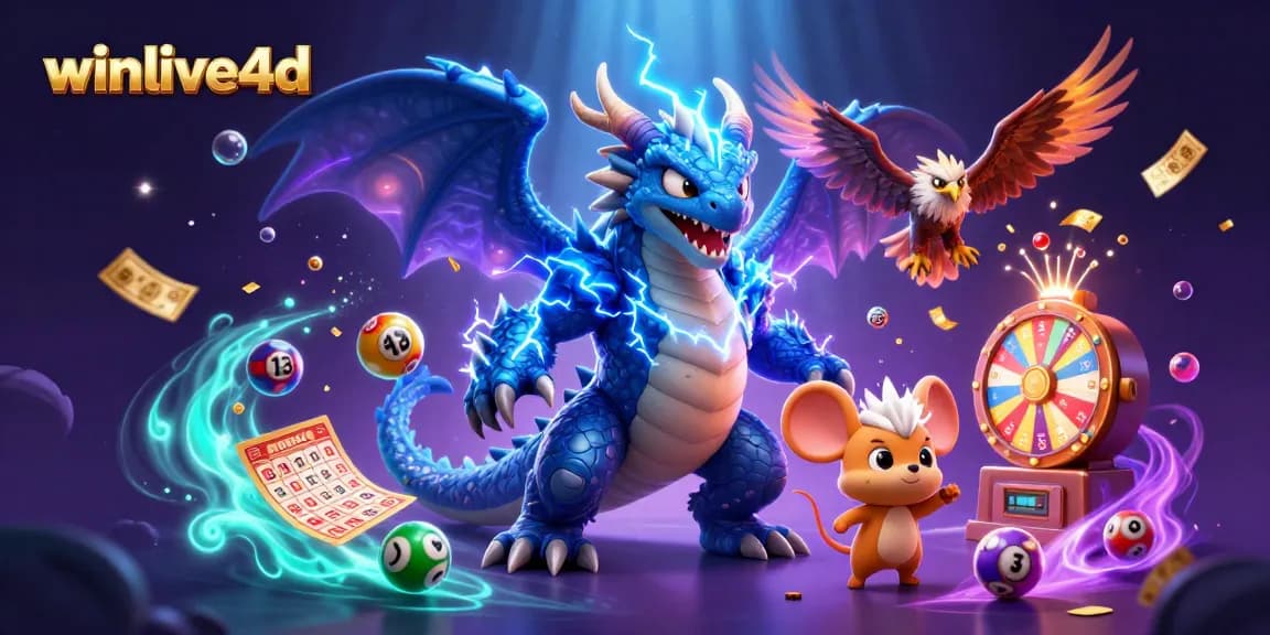 Experience thrilling wins with winlive4d as dynamic characters engage in rich casino action surrounded by lottery elements.