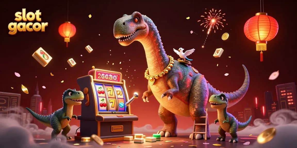 Menangkan slot gacor dengan brontosaurus raksasa dan karakter kartun di kasino.