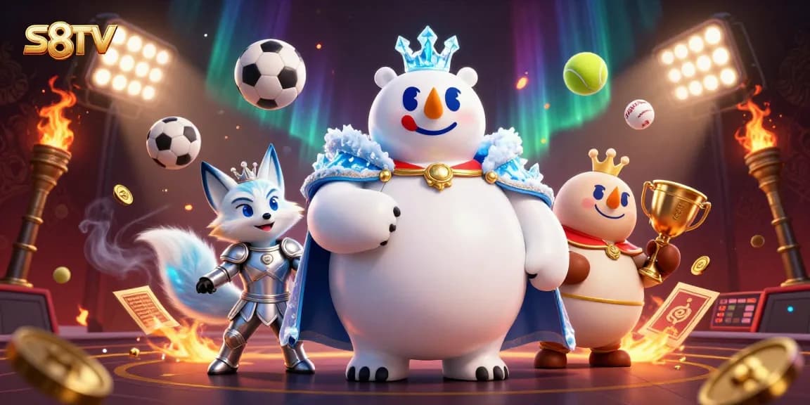 S8TV showcases thrilling sports betting action with animated characters and dynamic gameplay elements.