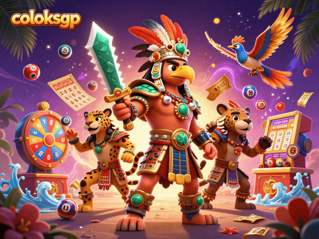 Bermain coloksgp dengan pahlawan Aztec dan bola lotere yang berwarna-warni untuk pengalaman kasino yang mendebarkan.