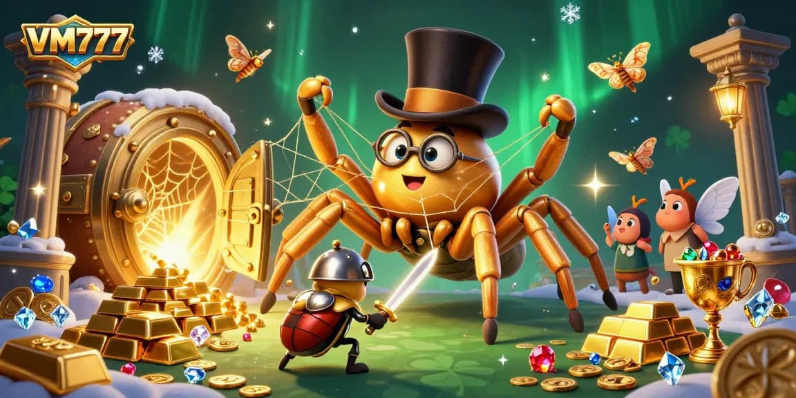 Experience instant gaming excitement with VM777’s vibrant 3D digital casino scene!