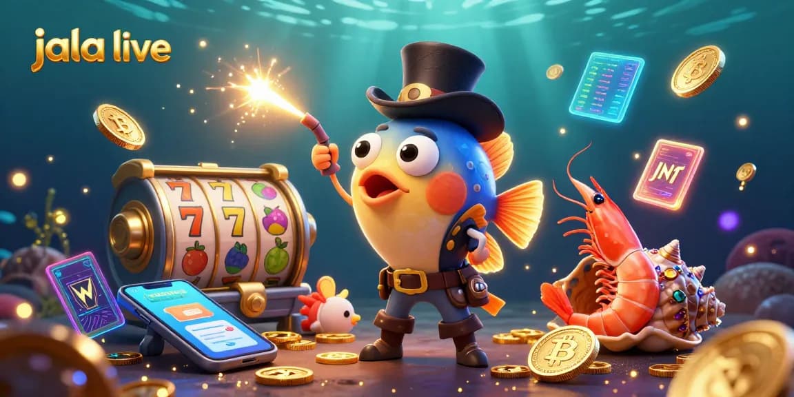 Experience thrilling moments with jala live in this vibrant 3D gambling scene featuring dynamic characters and animated elements.