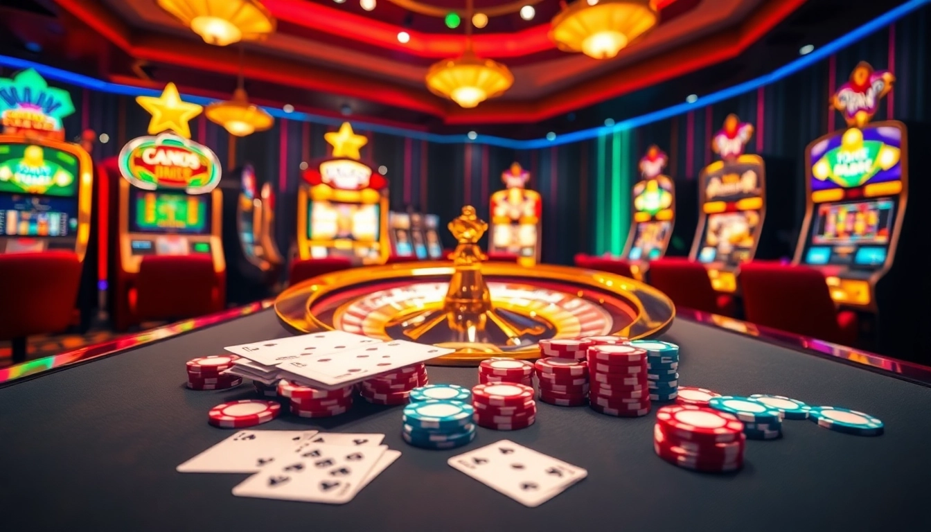 Experience thrilling gambling action at https://luck8com.host/ featuring poker chips and roulette games.
