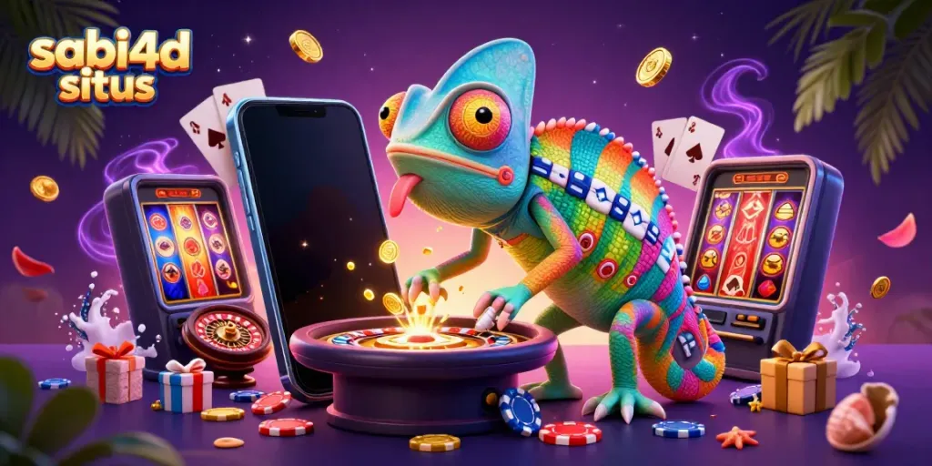 Kemenangan di situs sabi4d dengan kasino chameleon yang penuh warna dan permainan slot yang menarik.