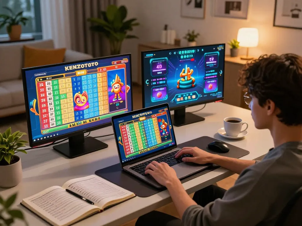 Memeriksa login KENZOTOTO secara strategis untuk hasil Toto Macau terbaru di laptop dalam pengaturan rumah yang nyaman.