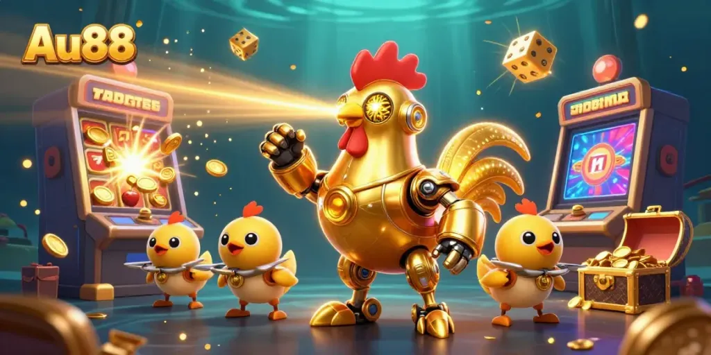 Experience dynamic casino thrills with Au88 as futuristic characters light up the jackpot scene.