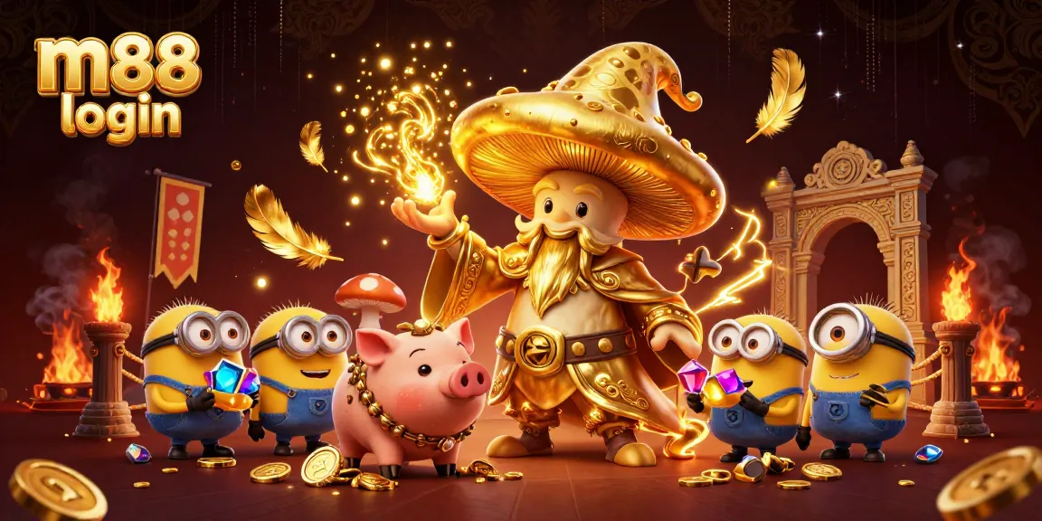 m88 login mengungkap keajaiban kasino dengan karakter kartun 3D yang mempesona.