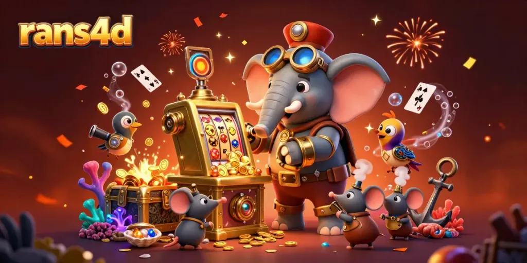Rans4d menghadirkan slot online melalui ilustrasi menarik mesin slot dengan elemen permainan yang berwarna-warni.