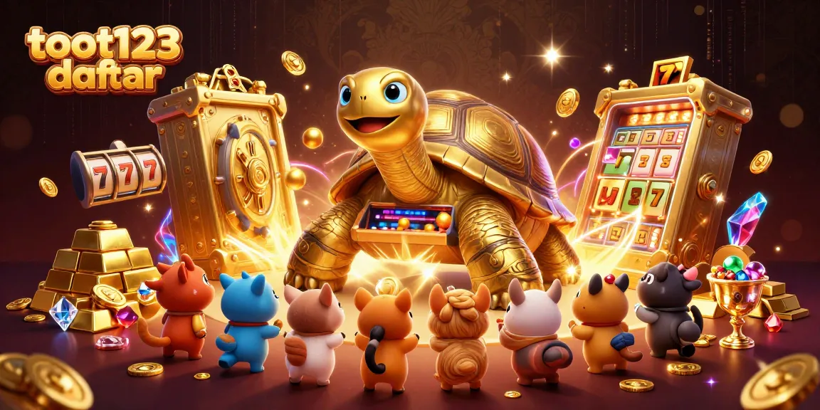 Engage with exciting gaming fun at toot123 daftar, featuring a golden tortoise pinball and treasure theme.
