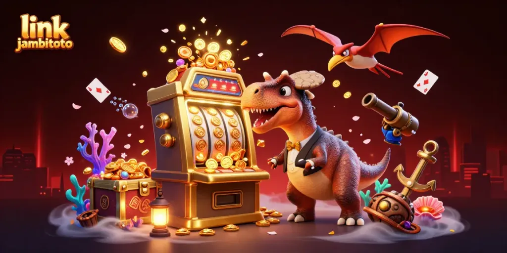 Experience thrilling moments with link jambitoto as a pachycephalosaurus wins big at the slot machine.