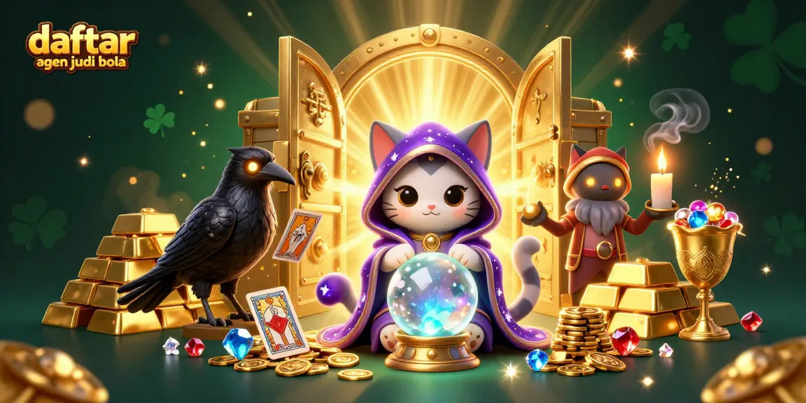 Experience thrilling sports betting with daftar agen judi bola in a vibrant, mystical casino scene.