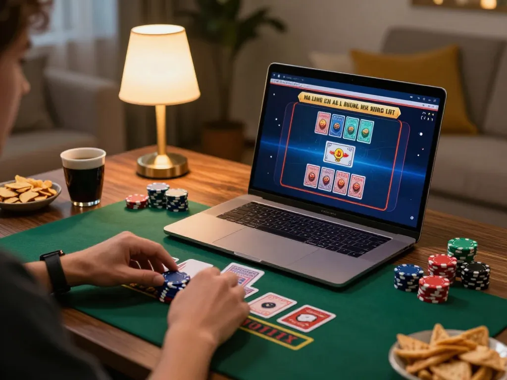 Engaged player enjoying F168 live online blackjack with immersive gameplay and cozy atmosphere.