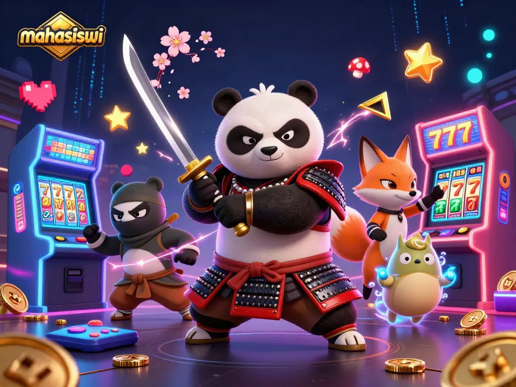 Engage in thrilling gameplay with mahasiswi-themed casino elements and characters.