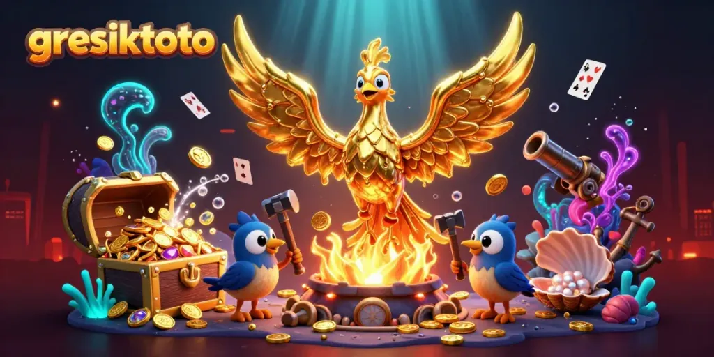 Experience gaming excellence with Gresiktoto's molten phoenix and gold treasures.