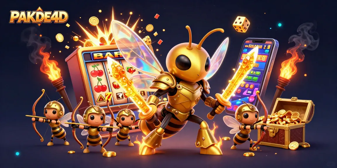 Engage in thrilling gaming with PAKDE4D's vibrant 3D casino scene featuring dynamic characters and elements.
