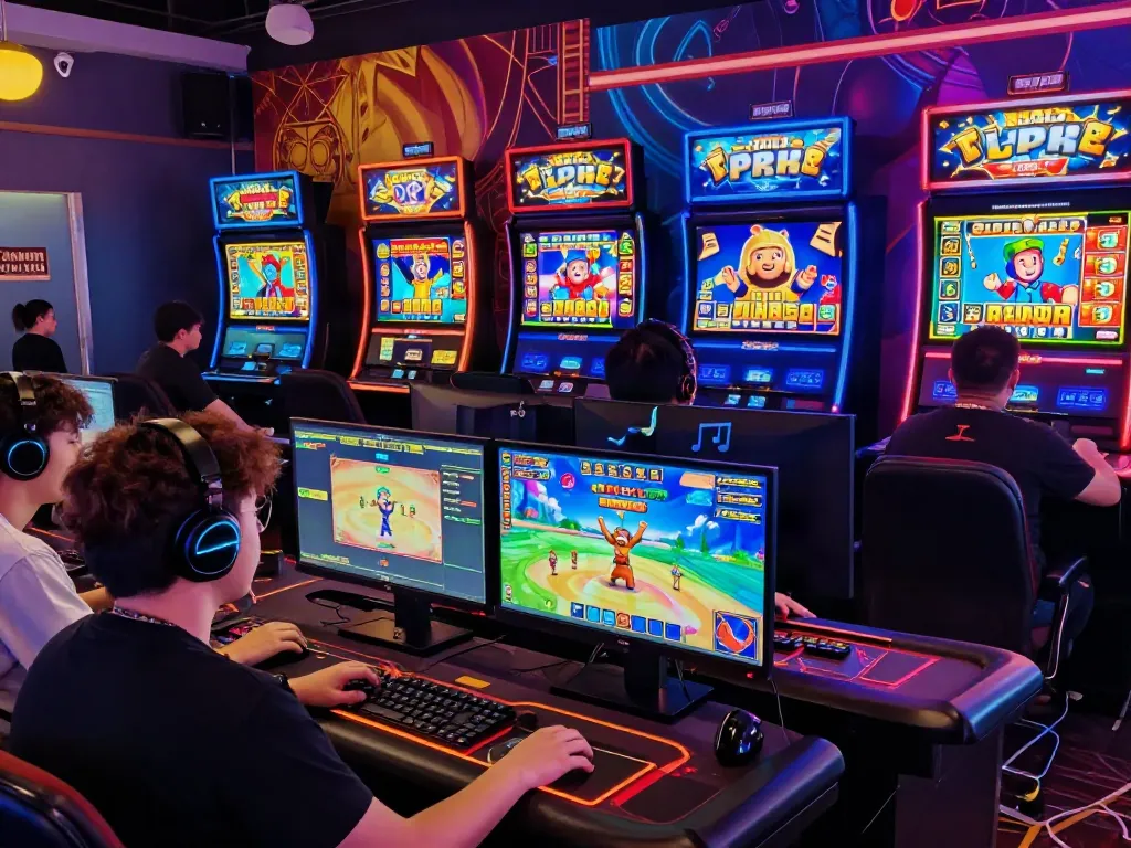 Exciting online gambling with Seributoto players celebrating wins and vibrant gaming graphics.