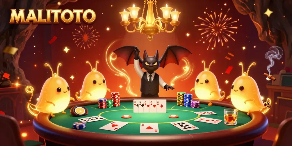 Engage in vibrant poker action at MALITOTO with glowworms illuminating the cave casino.