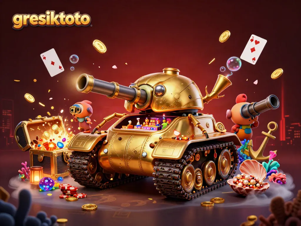 GRESIKTOTO menghadirkan keseruan dengan kasino mini dalam tangki emas yang unik.