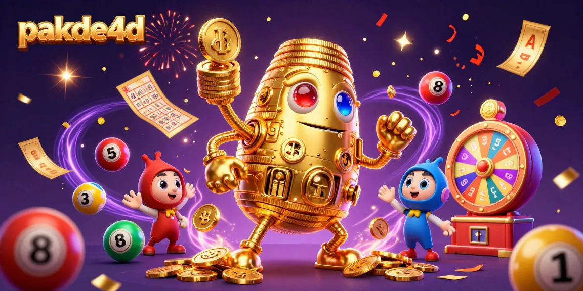 Experience thrilling wins with pakde4d as colorful lottery balls bounce around in a vibrant casino scene.