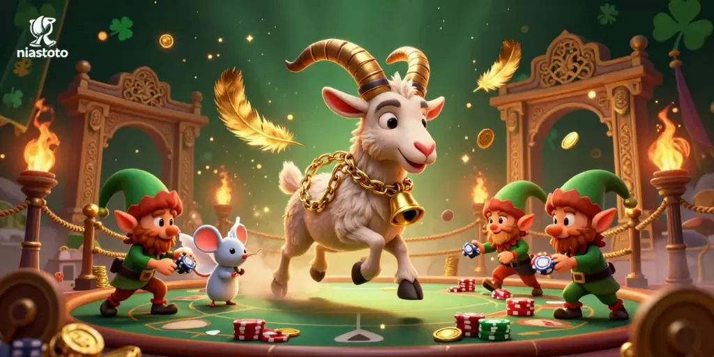 Experience thrilling gambling action at niastoto featuring Krampus and mischievous characters in a festive casino.