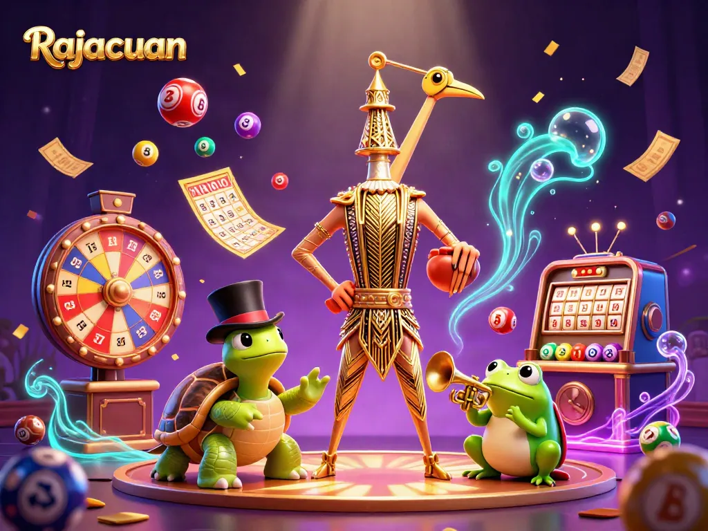 Spin the wheels of fortune at Rajacuan with dynamic graphics and colorful gamified elements.