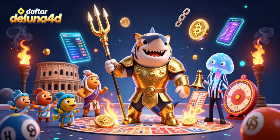 Engage with daftar deluna4d in this lively lottery-themed gaming scene featuring characters and vibrant elements.