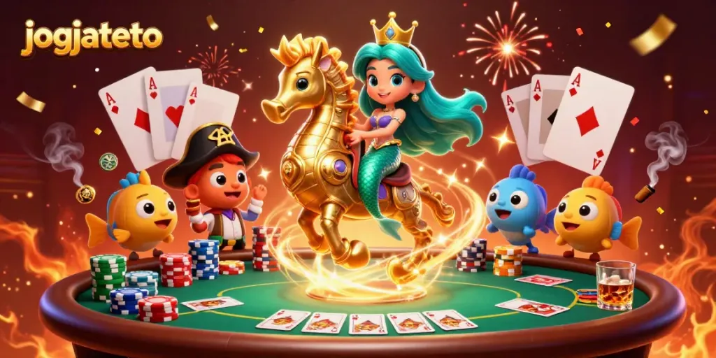 Experience the thrill of jogjatoto with vibrant 3D mermaid and gambling elements in action.