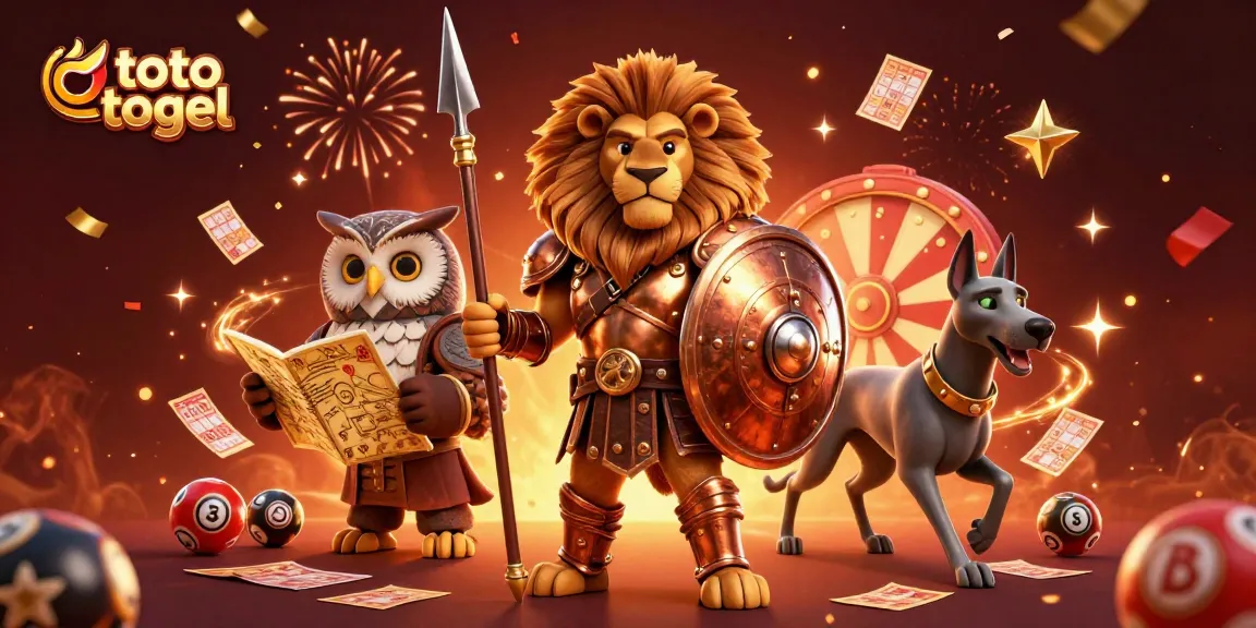 Experience thrilling toto togel with interactive elements like lottery balls and a golden prize wheel.