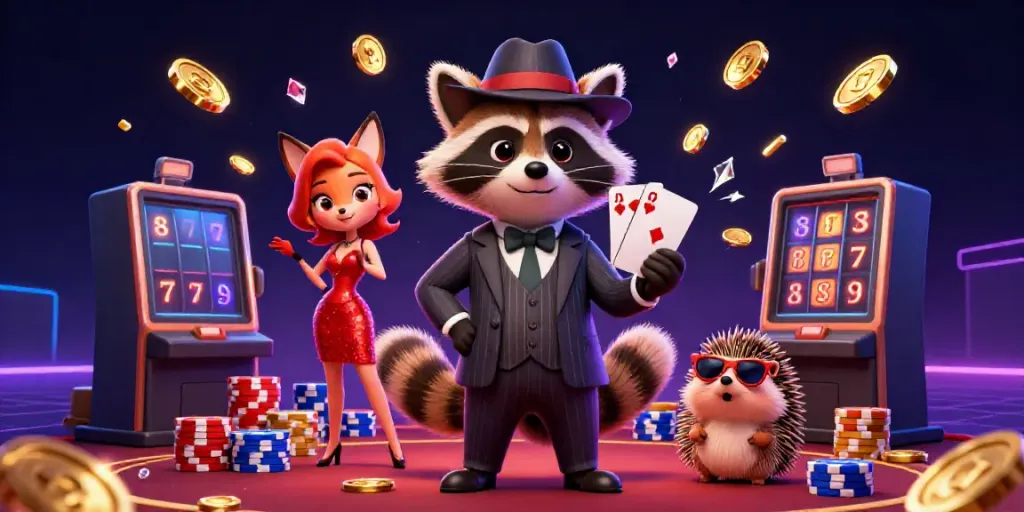 Experience the thrill of game febet with charming characters in a dynamic casino scene filled with excitement.