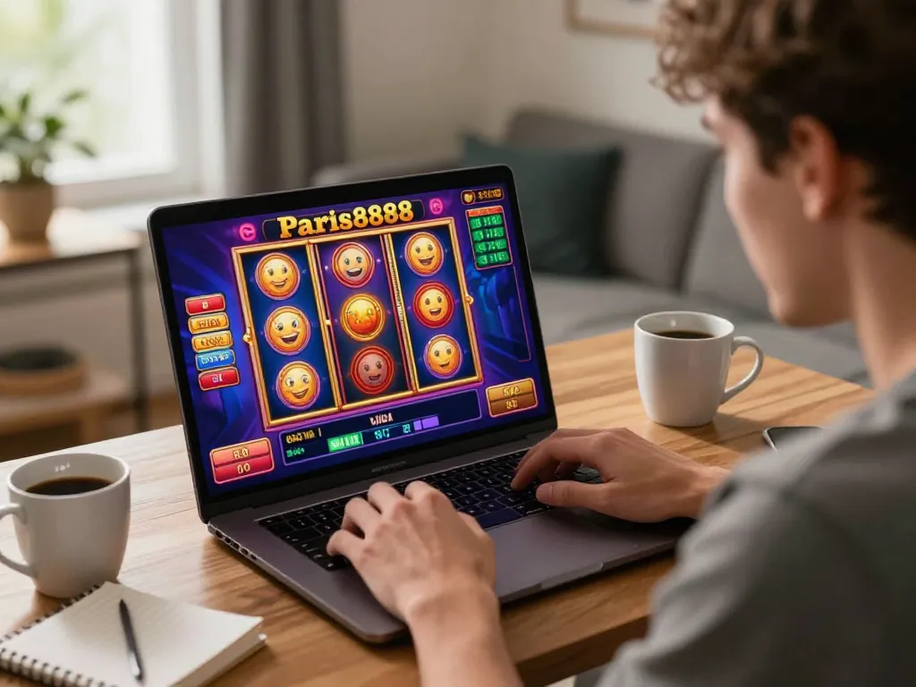 Engaging player enjoying a spinning reels experience on paris888 online casino platform