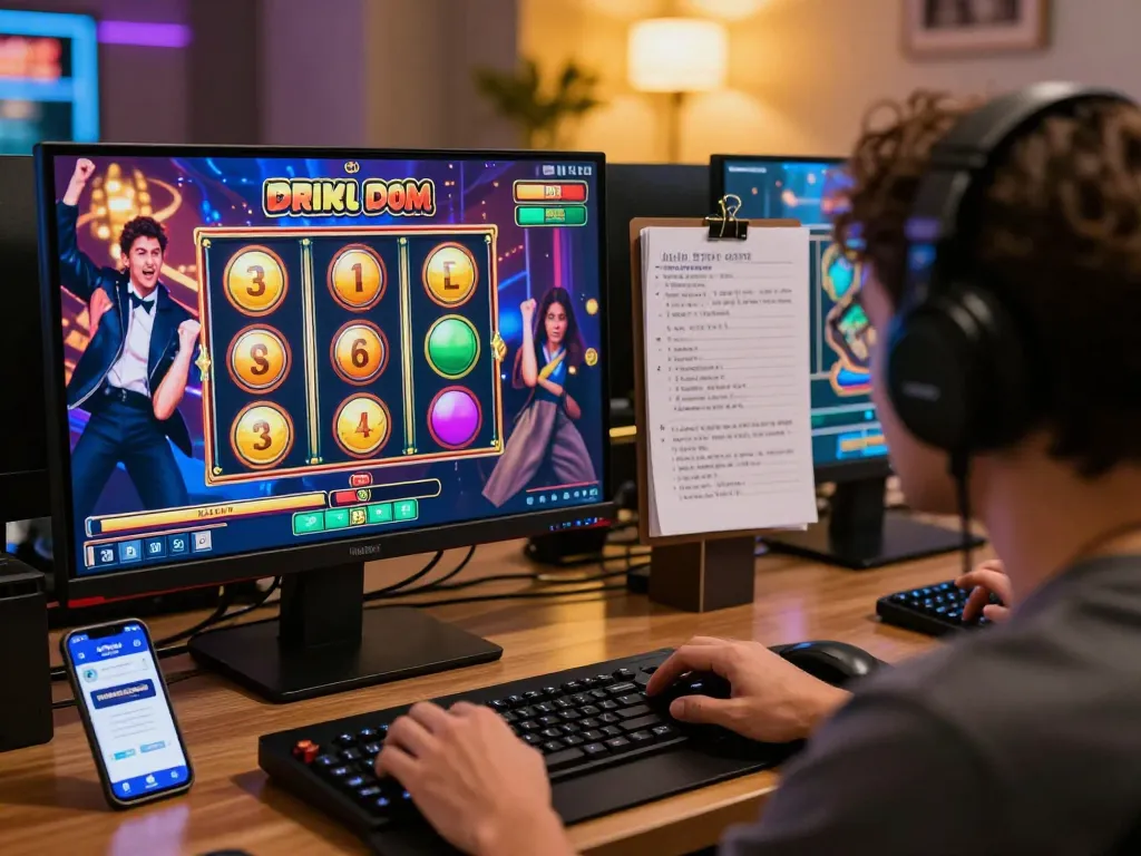 NAGA2000 players celebrating a slot win in a cozy home gaming setup.
