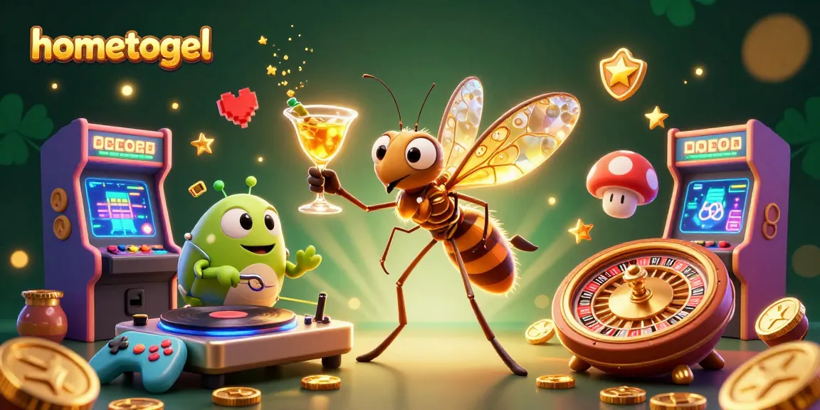 Engage with hometogel: A vibrant gaming scene featuring unique characters and casino elements.
