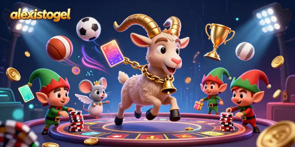 Permainan kasino online dengan alexistogel menampilkan karakter kartun dalam suasana yang seru dan menarik.