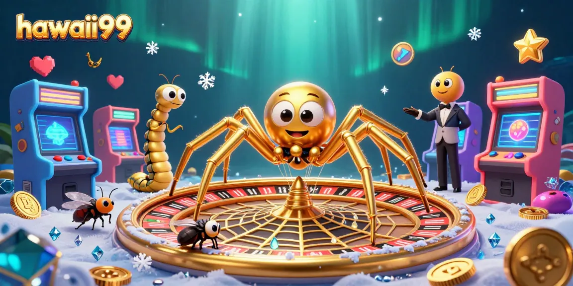Engage in winning strategies with Hawaii99's vibrant gaming experience featuring a roulette wheel web.
