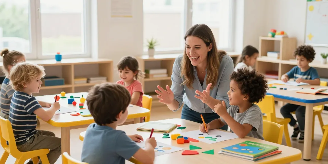 Children engaging in playful learning activities focused on the link slot concept in a vibrant classroom environment.