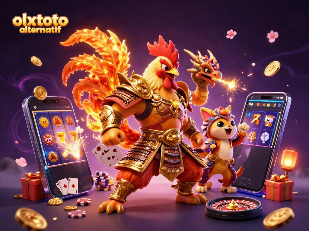 Engage with the thrilling world of olxtoto alternatif featuring vibrant 3D casino elements and dynamic characters.