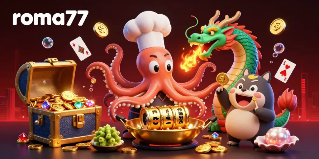 Menangkan slot hoki di roma77 bersama chef sushi cumi-cumi yang menyajikan hidangan emas di lautan yang berkilau.
