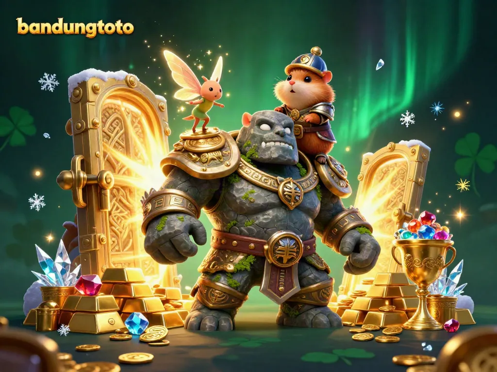 Engage with bandungtoto's enchanting world of gaming featuring 3D stone golem, fairy magic, and treasure-filled adventures