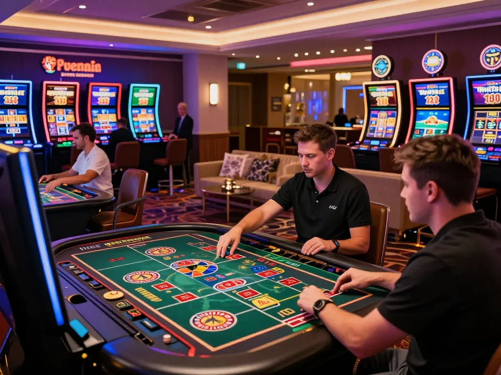 Engaging online casino scene at XX88 showcasing players enjoying diverse games and vibrant atmosphere.