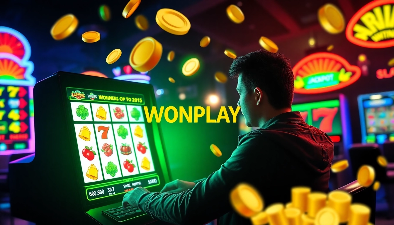 WONPLAY905 online slot gaming scene with vibrant colors and exciting decor.