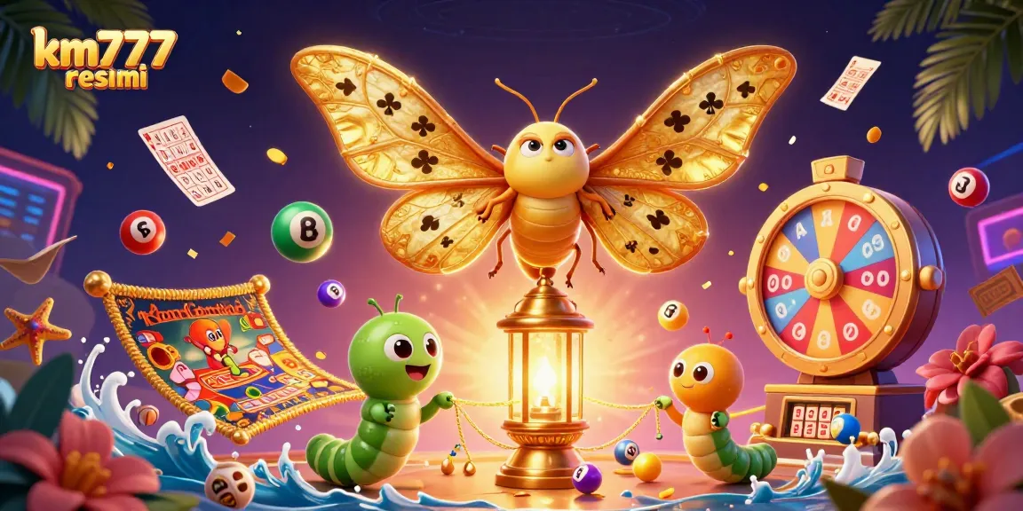 Engage with km777 resmi through this animated 3D illustration showcasing vibrant lottery elements.
