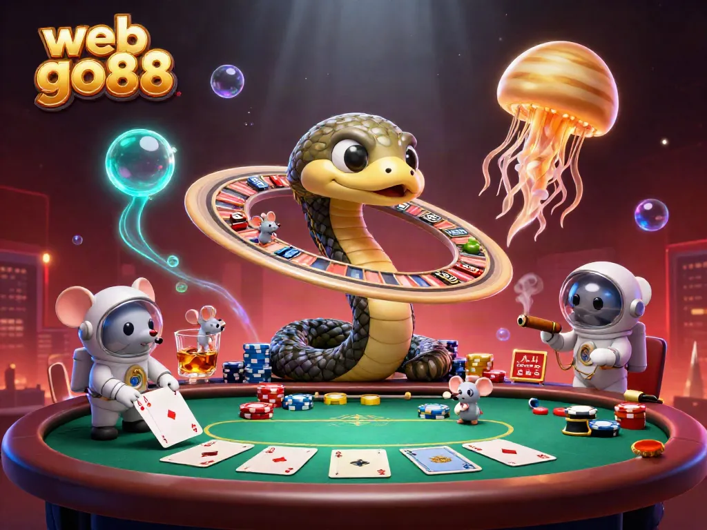 Experience the thrill of gaming at web go88, where adorable astronaut mice bet on a cosmic roulette wheel.